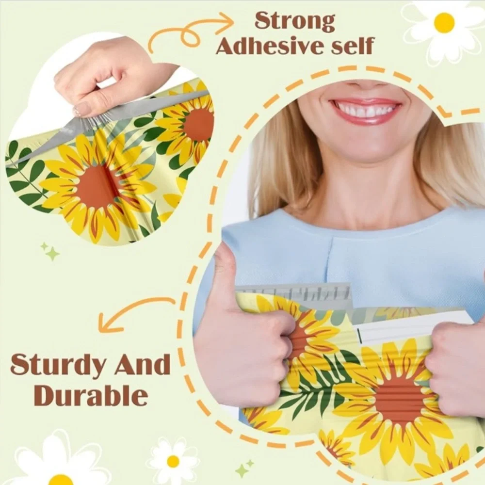 25 Sunflower 14.5x19 Poly Mailers
